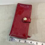 Coach π₯5βfor $25π₯ maroon patent embossed c snap close wallet Photo 8