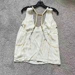 Diesel  Womens Sequins Sexy Clubwear Top Sleeveless Tank Cami Size XXS Lvory Photo 6