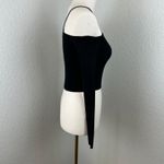 ZARA Women's Crop Off Shoulderr Ribbed Halter Top Black Size Small Photo 4