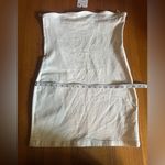 ZARA  White Denim Tube Dress, Size L, NWT Photo 2