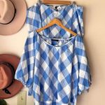 Lane Bryant Crop Balloon-Sleeve Top & midi skirt set LINEN Lattice Check SIZE 22 Photo 14