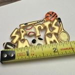 Sports Mom Brooch Pin Gold Tone Signed Tona Photo 1