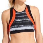 Athleta  Black Gray Orange Racerback Sports Bra‎ Small Photo 0