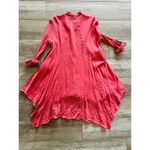 XCVI Women Tunic Crinkle Top blouse Buttondown Pink Coral Orange Medium Photo 4
