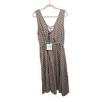 Ace & Jig NWT Tamar Dress – Connoisseur Brown & White Woven Cotton Midi, Size 1X Photo 1