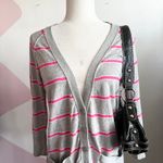 Pink Striped Cardigan, Y2K Indie Soft Girl Retro Tumblr‎ Preppy Large Photo 1