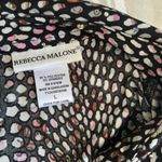 Rebecca Malone  Black and White Boxy Button Down Shirt Photo 4