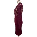 Lulus Swoon-er or Later Burgundy Long Sleeve Lace Dress - Size S Photo 6