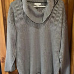 Calvin Klein Cowl Neck Tunic Top Chevron Print Long Sleeve Pullover Size Large Photo 0