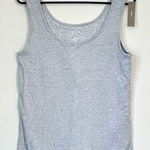 J.Crew NWT Light Gray Women's Perfect-Fit Shelf-Bra Tank Top - Size: XL Photo 0