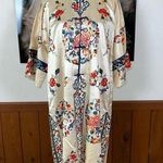 Spectacular Vintage 1930s/40s Embroidered Silk Kimono! Red Size L Photo 0