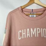 Champion Heritage Sherpa Sleeve Light Pink Crewneck Pullover M Photo 3