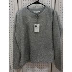 Endless Rose  Silver Sparkle Tinsel Knit Crew Neck Long Sleeve Sweater Top M Photo 2