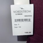 Eliza J Deep Burgundy Sheath Midi V-Neck Dress w/Reversible Fabric Belt-Size 0 Photo 8