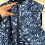 Talbots NEW  Vest Womens XS Blue Floral Quilted Sleeveless Full Zip Jacket Photo 4