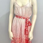 Collective Concepts  orange and white spaghetti strap belted dress size small Photo 0