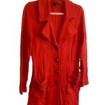 Nic+Zoe Red Trench Coat Photo 0