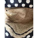 Kate Spade  Cream Black Apple Print Tote Nylon Shoulder Bag Photo 2