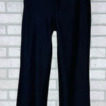 Good American Compression Shine Straight Crop Pants in Black 001 Size 4/27 Photo 0