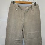 Harvé Benard 🛍️ Harve Benard Beige Woven Linen Blend Cropped Dress Pants Size 12 NWT Photo 1