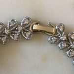 NWOT Cubic Zirconia Leaf Design Bracelet Silver Photo 5