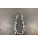 Panetta Earrings & Matching Necklace Set Silver Tone Crystal Bridal 90s Photo 2