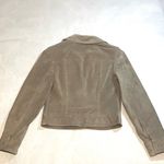 Jill Stuart  Italy Genuine Leather Suede‎ Trucker Jacket size small Photo 7