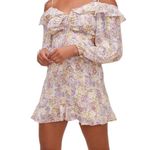 ASTR New  The Label Anastasia Floral Print Cut Out Mini Dress Size Medium Photo 1