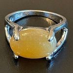 Yellow Aventurine S925 silver ring size 7.5 Photo 0