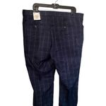 Lee Navy Gold Checkered Dress Pants 18M Straight leg flex motion Photo 6