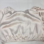 LPA  Flutter Sleeve Satin Top in Champagne Pink XL Photo 8