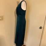 ZARA  Green Satin Effect Front Slit with Lace Trim V Neck Ruching Bloggers Fav XS Photo 9