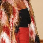 Forever 21 Multi Colored Faux Fur Coat Photo 0