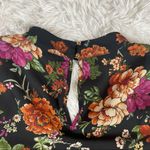 MERAKI black floral choker collar blouse. Size large. Photo 8