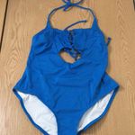 Venus New Women’s Super Sexy 1pc Tie up Cut Out Swimsuit Blue Size 12 Photo 0
