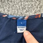 Old Navy  Chiffon Short Sleeve V Neck‎ Empire Waist Aztec Midi Dress Boho Women L Photo 6