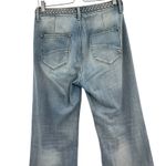 Driftwood  Charlee Wide Leg Jeans Braided Waist Button Fly Blue Size 27 Photo 7