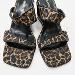 Vintage 90s Ramon Tenza Leopard Cut Out Wedge Mules Size 7.5 Photo 3