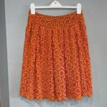 Moulinette Soeurs Anthropologie Tuberose Lace Orange crochet side zip flowy skir Photo 2