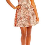Copper Key Paisley Print Floral Sleeveless Halter A-Line Dress Multicolored Photo 0