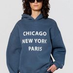 CHRISTINA KARIN Metropolitan Cities Hoodie Blue Photo 0