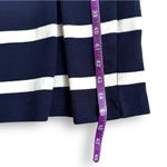 Tanya Taylor Charlie Striped Knit Midi Dress Size XS cold shoulder navy white Photo 3