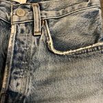 AGOLDE Blue Jean Shorts with Distressed Hem Photo 2