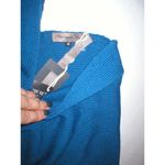 New NWT Womens M Designer Italy Mariagrazia Panizzi Large Weave Sweater Blue Top Size M Photo 7