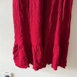 Altar'd State NWT Altar’d State Midi Ruffle Dress in Burgundy Red Size XS Holiday Party Guest Photo 8