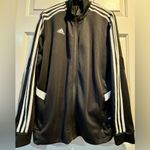 Adidas Women’s  athletic jacket - 2 SNAGS - black & white - size Large Photo 2