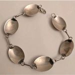 Source Unknown AS IS Vtg RW Sterling Silver Native American Multi Stone Bracelet Onyx Malachite Photo 2