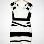 Karen Millen Stripey Colorblock Shift Cap Sleeve Dress Size 8 Photo 0