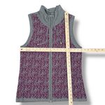 Christopher & Banks Filigree Swirl Print Zip Up Sweater Vest Grey Purple Medium Photo 10