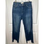 We The Free  Maggie Jeans‎ Mid Rise Straight Leg Frayed Hem Dark Wash 25 Photo 1